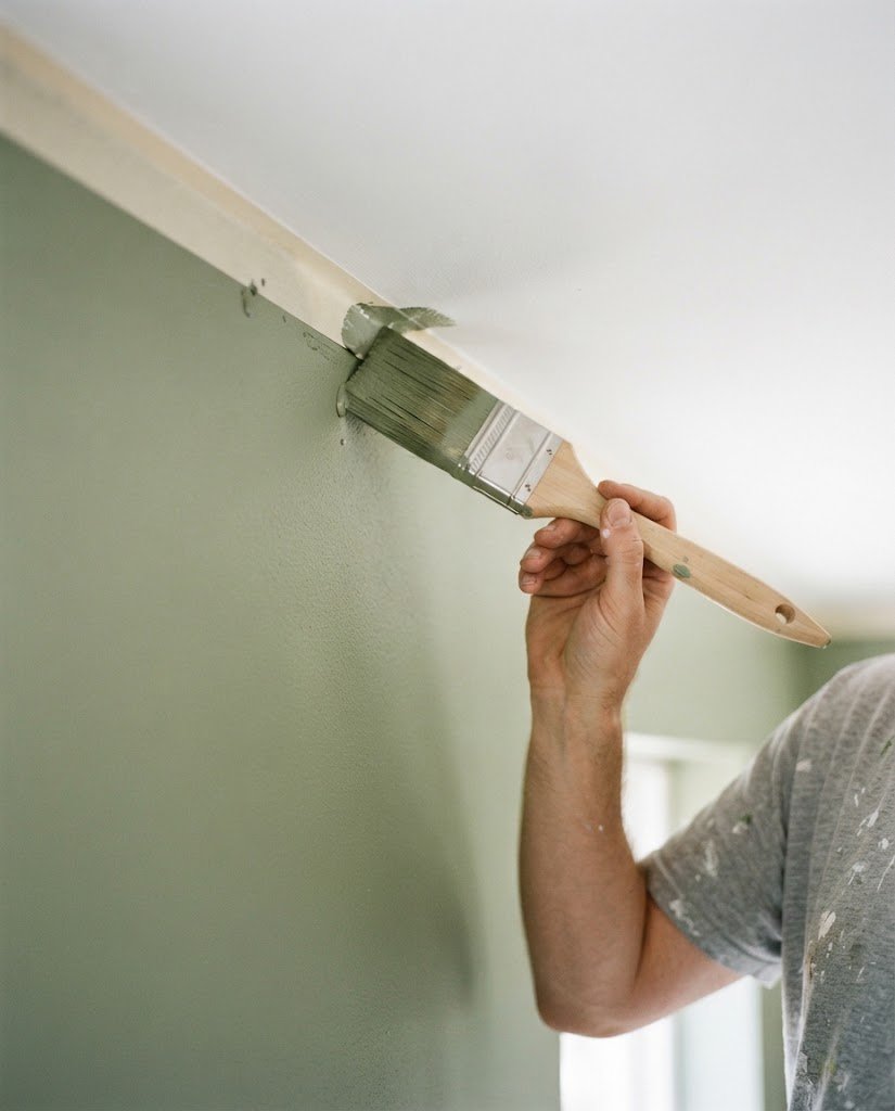Close-up of a clean painted edge